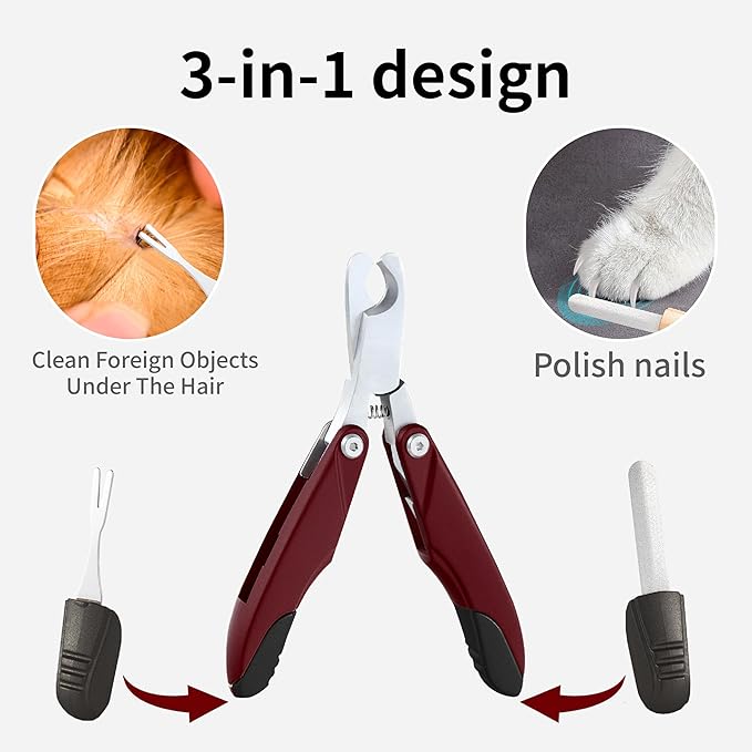 Dog Nail Trimmers & Dog Nail Clippers for Grooming - Small Dog Nail Clippers - Safe and Easy Stainless Pet Supplies