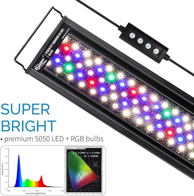 hygger Advanced LED Aquarium Light with Timer, 24/7 Lighting Cycle & DIY Mode, Full Spectrum Fish Tank Light for 18-24 in Freshwater Planted Tank
