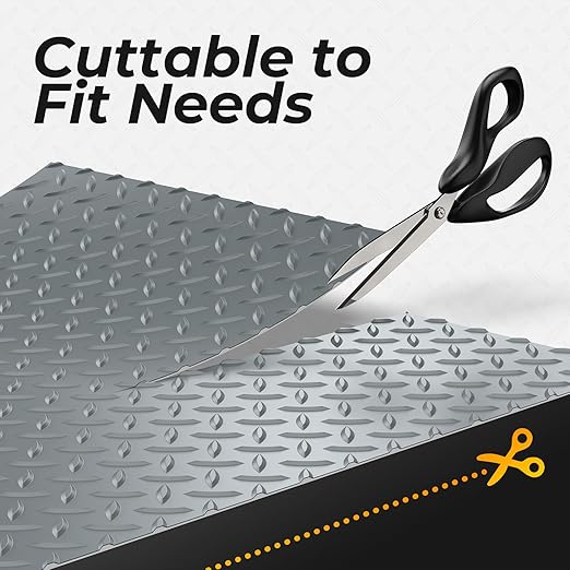 7.5 x 16 FT Garage Floor Mats for Under Car, 2.8mm Thickened Rubber Flooring Roll, S Size 120 SQFT Mat for Compact SUV, Sports Car