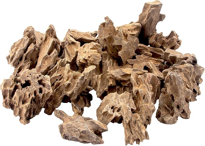 18.1 Pounds Natural Dragon Stones for Aquascaping Terrariums,Aquarium Dragon Ohko Rock (2.1 to 7.2 inch)