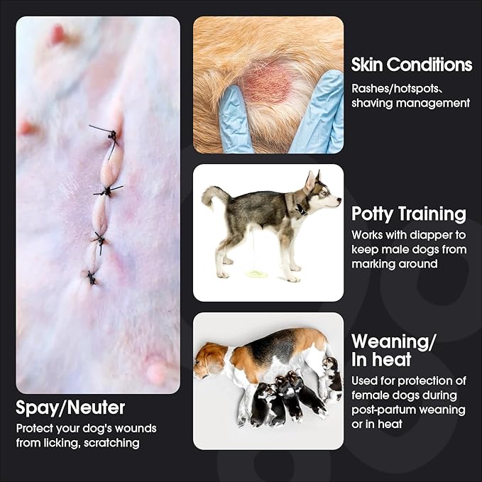 FUAMEY Recovery Suit for Dogs After Surgery,Soft Breathable Dog Bodysuit E-Collar & Cone Alternative Surgical Suit,Male Female Dog Neuter Spay Suits Anti Licking Wounds Onesie Rose Stripes M