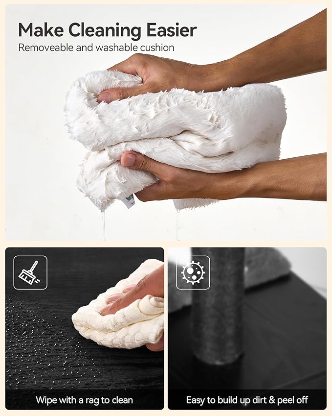 FourFurPets Gothic Cat Tree, 67" Cat Tower for Indoor Cats, Maine Coon Cat Tree for Large Cats 20 lbs+ with Extra-Large Padded Platform, Sisal-Covered Scratching Posts, Comfy Basket, Black & Red