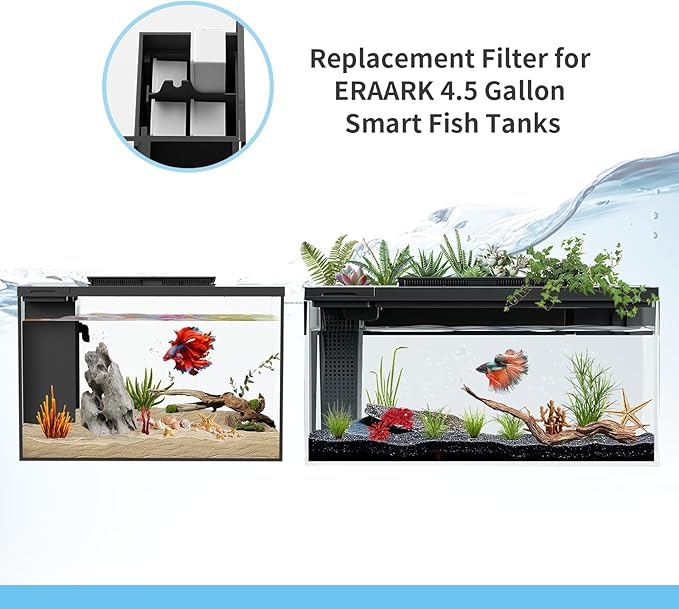 Filter Media Replacement Physical Filter cartridges Smart Fish Tank 4-Pack (4pack Physical Filter)