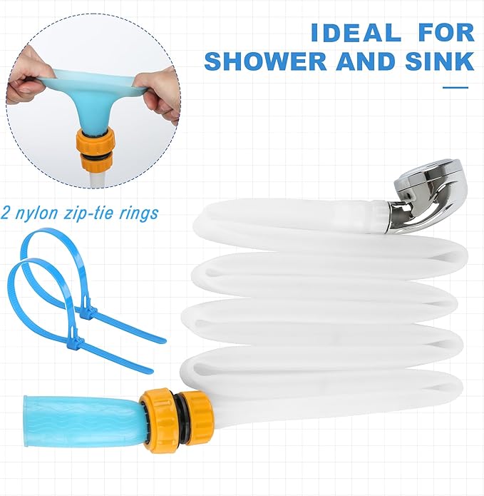 Handheld Shower Head with 6 Ft Hose Slip-On Faucet Attachment for Pet Bathing Kitchen and Utility Sink
