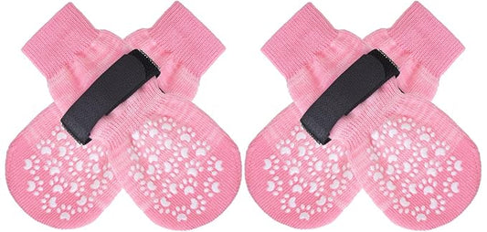 EXPAWLORER Anti Slip Dog Socks to Prevent Licking Paws, Dog Shoes for Hot Pavement, Dog Booties for Small Medium Large Senior Dogs, Traction Control Dog Boots & Paw Protectors for Hardwood Floors