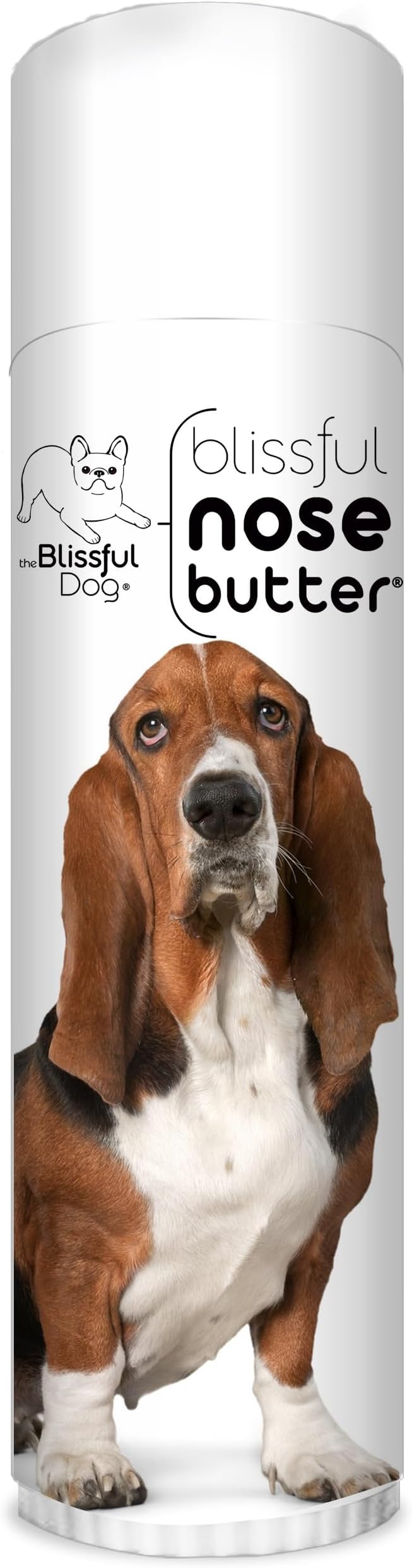 The Blissful Dog Basset Hound Nose Butter for Dry, Cracked Skin, Lick-Safe Dog Nose Balm with Moisturizing Shea Butter, Almond, Olive, and Essential Oils, Pet Supplies, Uncented, 0.50 oz.