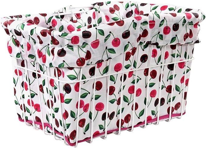Cruiser Candy Bike Basket Liner Waterproof, Universal Fit for Most Bike Baskets, Stylish 2in1Tote, Bike Basket Cover, EBiKE Front Wire Or Wicker Bike Baskets Fits Up to 15x12x10