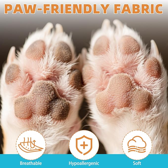 KOOLTAIL Dog Socks for Hot Pavement, Summer Breathable Dog Socks to Prevent Licking Paws, Non Slip Pet Boots&Paw Protectors for Hardwood Floor,Grippy Shoes for Small Medium Large Senior Dogs,Orange S