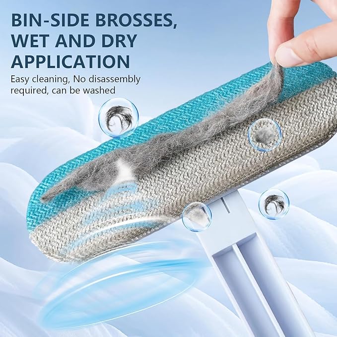 Reusable Pet Hair Remover Brush Multifunctional Long Handle 2025 New 4 in1 Cat and Dog Hair Removal for Couch Washable Lint Cleaner for Dog and Cat Hair, Gentle on Furniture