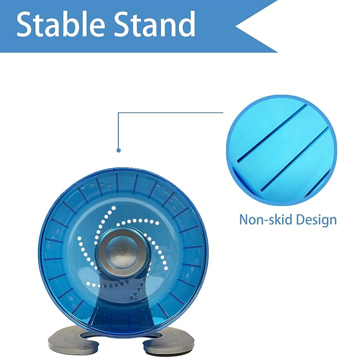 Petest Hamster Exercise Wheel, Silent Spinner Hamster Running Wheels, Diameter 6.7 inch, Blue