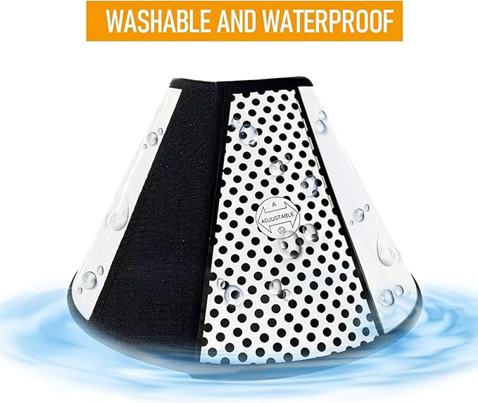 Adjustable Dog Cone Collar After Surgery Soft Cone of Shame Alternatives for Dog Cat Puppy Plastic Elizabethan Collar for Dogs from Licking Biting Scratching Wounds(XXXL,Neck:16.5-18.1in)