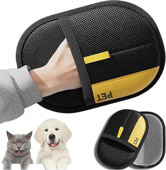 2Pcs Electrostatic Gloves Pet Hair Removal, Reusable Cat & Dog Hair Remover for Couch, Furniture, Carpet, Curtain, Upgraded Animal Fur Removal Tool, Cat Grooming Gloves