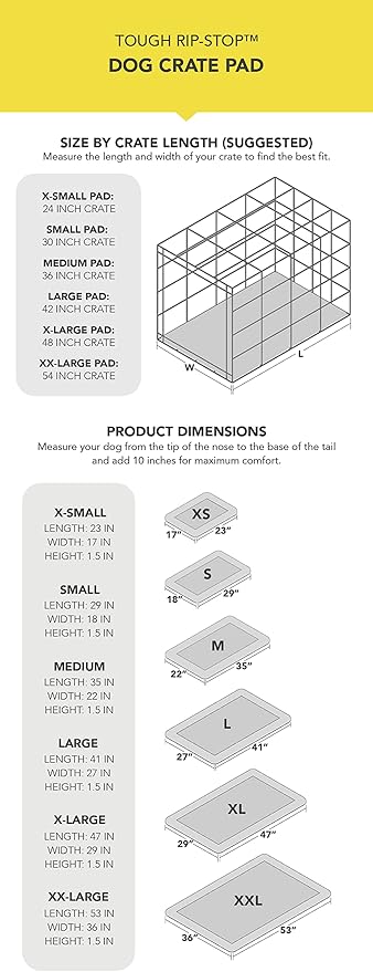 K9 Ballistics Tough Ripstop Dog Crate Pad - Durable & Machine Washable with Non-Skid Bottom and 120-Day Warranty, Fits 48" Wire Crates - 47"x29" Obsidian Black