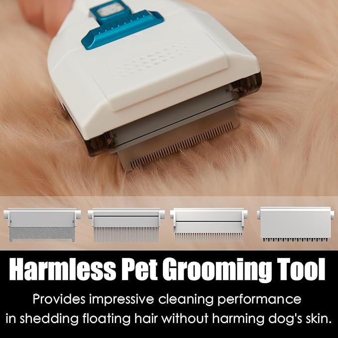 Pet Grooming Kit with 3.4L Oversized Vacuum Suction - 99% Pet Hair Removal - Professional Dog Clippers & Shedding Tools for Cats, Teddy, Poodle, Golden Retrievers
