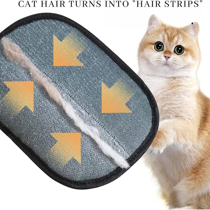 Whisker Gizmo Pet Hair Remover，Reusable Pet Hair Remover Glove，Pet Hair Removal Glove, Ultimate Pet Grooming Glove for Cats & Dogs - Dual-Sided Electrostatic Pet Hair Remover Mittens (2PCS)