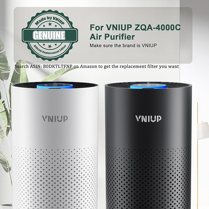 𝐍𝐞𝐰𝐞𝐬𝐭 Air Purifiers for Home Bedroom up to 800 ft², VNIUP H14 HEPA Room Air Purifiers for Bedroom with Fragrance Function, with Sleep Mode Air Cleaner for Pet Dander Odor Dust Smoke ZQA-4000C