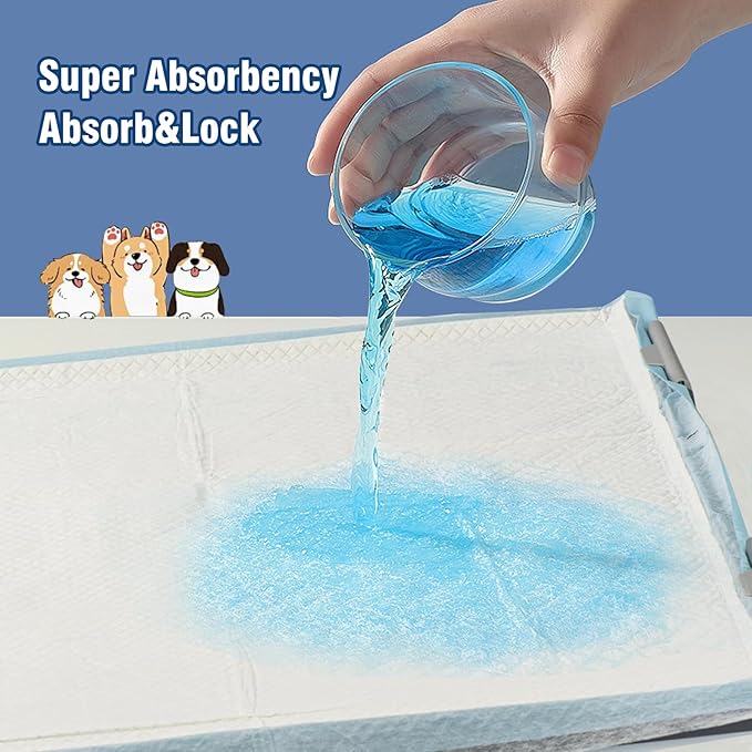 TIMINGILA Puppy Pads& Holder Set, 20-Count 30"x36" Super Absorbent Disposable Pads – Ideal for Pet Potty Trays, Extra Large Leak-Proof Design for Puppies, Dogs, and All Breeds