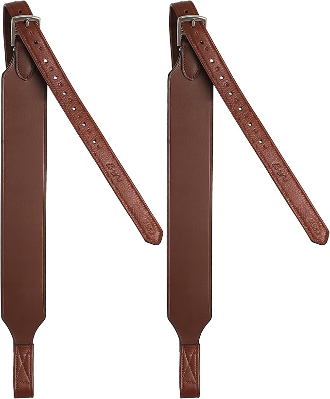 Exion Wide Stability Stirrup Leathers for English Saddles | Premium Cowhide Leather | Enhanced Leg Stability & Comfort | Sizes: 48" to 62"