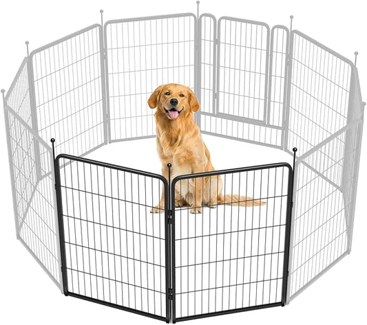 FXW Rollick Unleashed Dog Playpen for Indoor, Yard, RV Camping, 40 inch 2 Panels for Medium and Large Dogs, Black│Patented