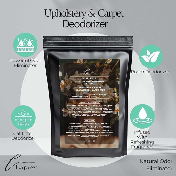 Narcissist Carpet Freshener Powder Refill 36 oz | Powerful Odor Eliminator for Home | Upholstery Deodorizer | Carpet Deodorizer | Pet Urine | Cat Litter Box