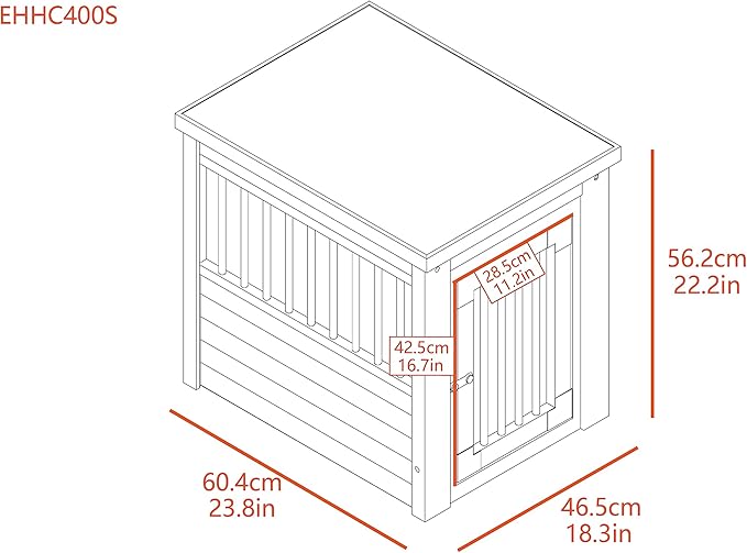New Age Pet ecoFLEX Pet Crate/End Table, Small, Grey, Model:EHHC405S