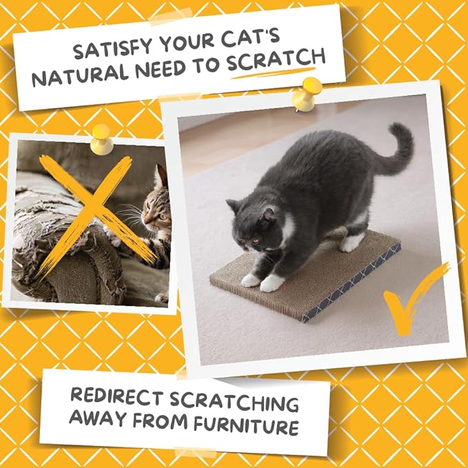 Hide & Scratch: Cat Scratcher Pad Pack; Cat Scratch Pad Refills for Hide & Scratch Scratcher Box (2 Pack)