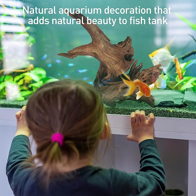 WDEFUN Natural Driftwood for Aquarium Decor, 3-Piece 7''-11'' Large Driftwood for Decorations on Fish Tank, Reptiles Bearded Dragon Accessories or Air Plants