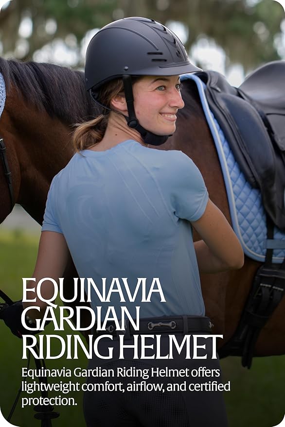 Equinavia Gardian Riding Helmet - Lightweight, Low-Profile Design with Airflow Vents, Easy-Adjust Dial, Removable Coolmax® Liner, ASTM F1163-23/SEI Certified