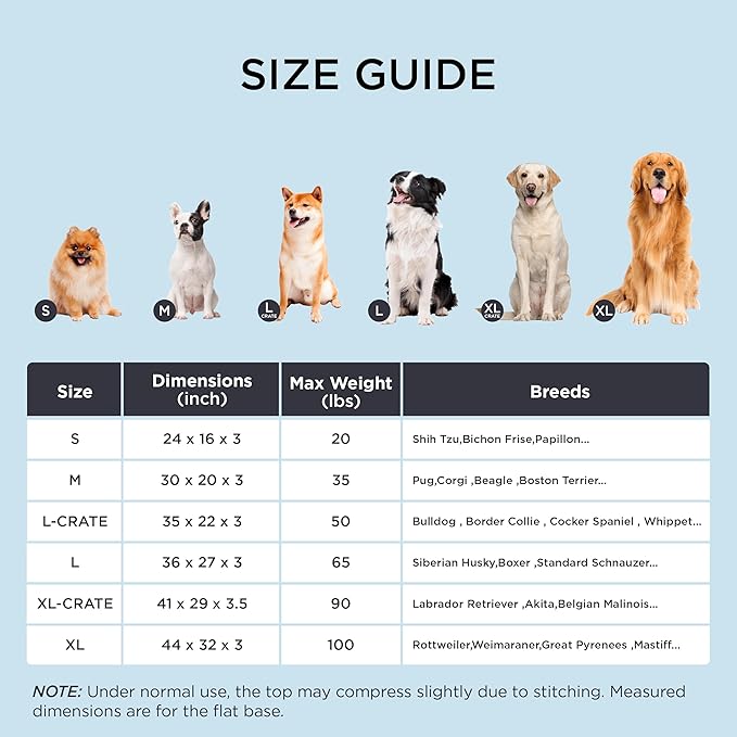 Bedsure Cooling Dog Bed for Small Dogs - Orthopedic Flat Puppy Beds with Removable Washable Cover, Egg Crate Foam Pet Mat, Suitable for Pet Up to 20 lbs