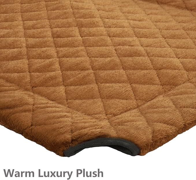 Veehoo Soft Plush Elevated Dog Bed, Raised Dog Beds with Heavy Duty Frame, Non-Slip Silicon Feet, Washable & Breathable Pet Cot for Indoor or Outdoor Use, 41" x 27", Brown, CWC2432A