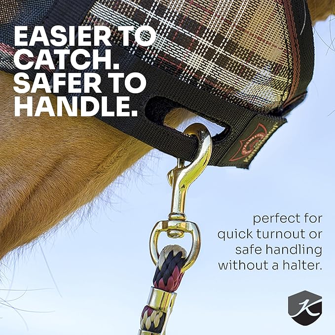 Kensington 90% UV Fly Mask CatchMask UViator - Without Ears & Forelock Freedom Web Trim Size: Medium Color: 165 - Merlot