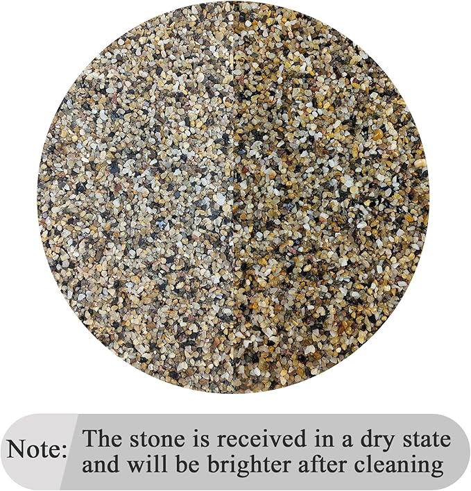 5 lbs Fish Tank Sand, 1/16 inch Mini Aquarium Gravel, Decorative Pea Gravel Stones for Air Plants, Vase Fillers, Landscaping and Succulent Soil Cover