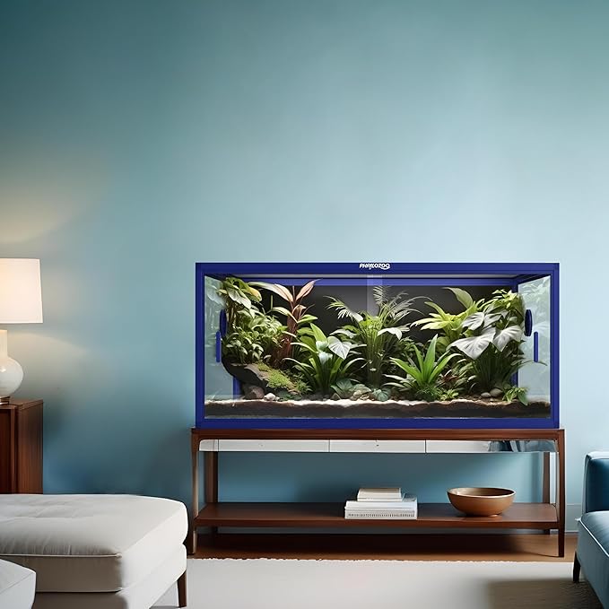 85 Gallon Snake Enclosure, Front Opening Reptile Tank for Easy Maintenance, Reptile Terrarium with Top Screen Ventilation 48''x24''x18''