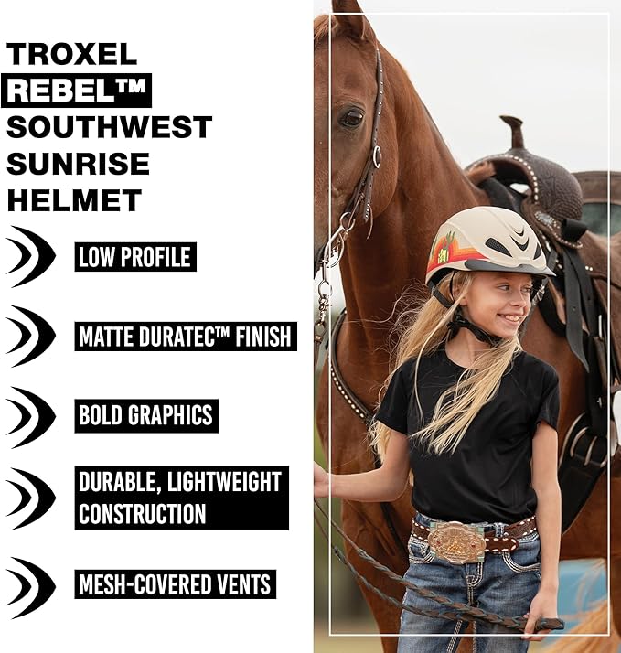 Troxel Rebel Turquoise Rose Helmet