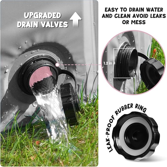 Furrybaby Dog Pool, Kiddie Pool Hard Plastic Foldable Dog Pools for Large Dogs Portable Pet Doggie Wading Swimming (Pink 47'') Indoor and Outdoor