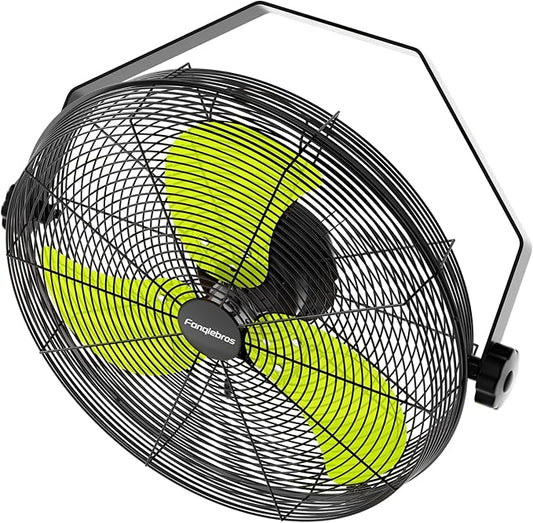 2600 CFM 14 inch Outdoor High Velocity Wall Mounted Fan, 3-Speed Metal Fans with IP44 Enclosure Motor, Industrial Grade Weatherproof Wall Fan for Patio, Greenhouse, Garage, and Gazebo