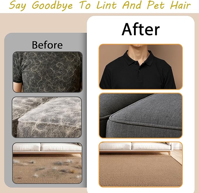 2Pcs Pet Hair Removal Gloves, Reusable Pet Cat Dog Hair Removal Grooming Gloves, Electrostatic Cat Grooming Glovee for Hairs Removals, for Couch, Furniture, Carpet, Car Seat