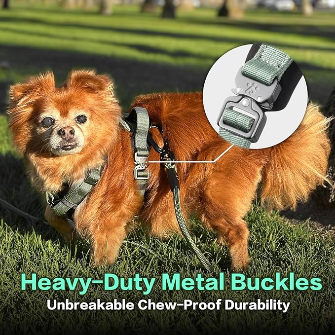 CLEPAWS Dog Harness for X-Large Dogs, No Pull Dog Harness Easy Walk with Metal Hardware, Ergonomic Y-Shaped Design, Soft Padding, Padded Handle, Durable High-Tensile Nylon (Seabreeze, XL)
