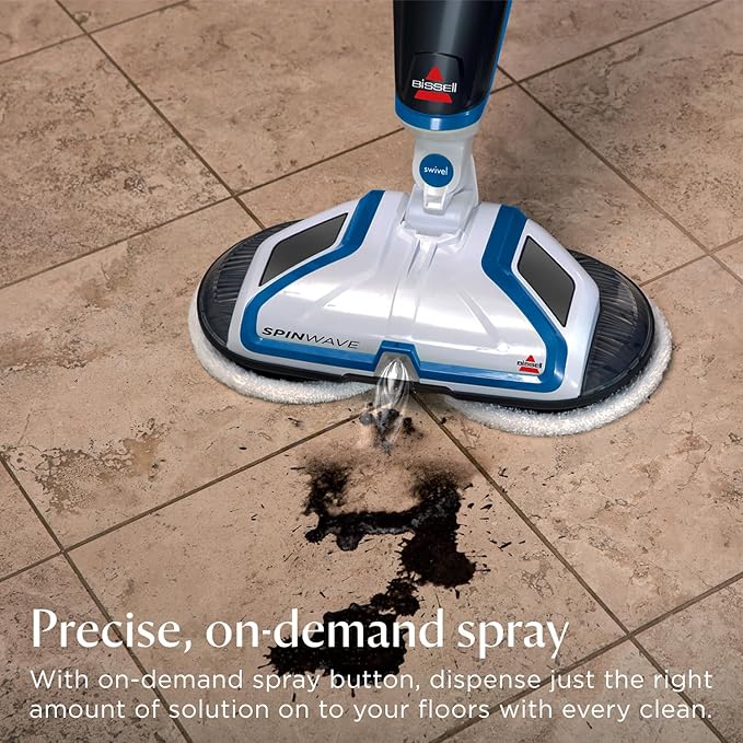 Bissell® SpinWave Hard Floor Expert Corded Spin Mop Cleaner with Washable mop Pads for Sealed Hard Floors, 20393
