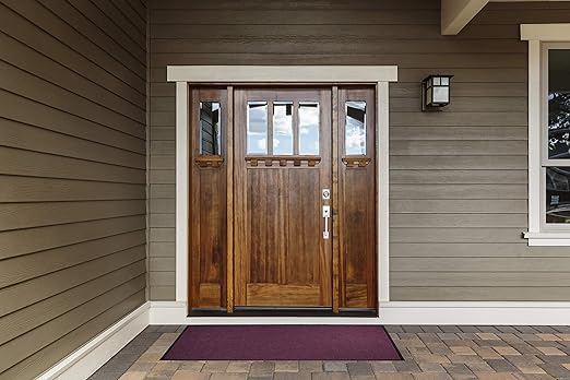 M+A Matting 208540410 WaterHog Diamond | Commercial-Grade Entrance Mat with Rubber Border – Indoor/Outdoor, Quick Drying, Stain Resistant Door Mat (Charcoal, 4' x 10')