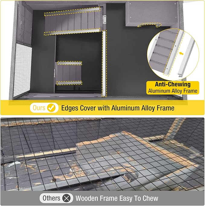 Guinea Pig Cage Metal Frame Hamster Cage Upgrade Anti-Chewing Rat House Indoor Outdoor Use Small Critter Habitat with Plastic Deep Not Leakage Pull Out Tray