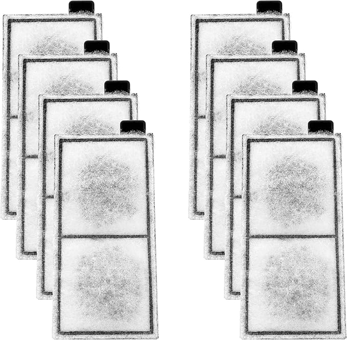 AQQA 8 Pack Aquarium Replacement Filter Cartridge Fish Tank Filter Cartridge for Aquarium Internal Filter (Large)