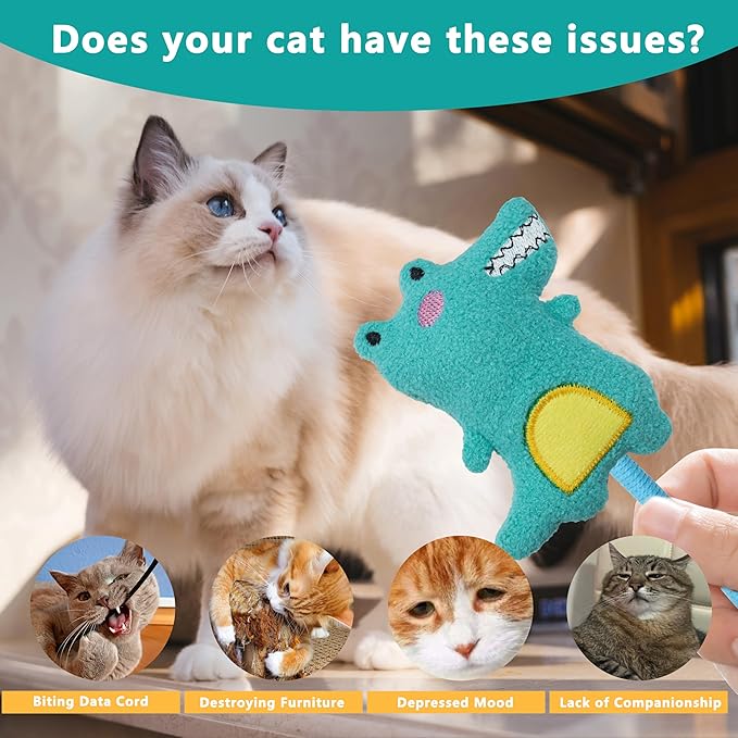 3pcs Safe Cat Rope Toy with Catnip,Teeth Clean Toy for Cat, Cat Chew Toys for Indoor Cat,Kitten Interactive Toys