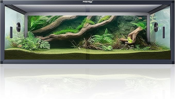 85 Gallon Reptile Tank, Front Opening Snake Tank for Easy Maintenance, Reptile Enclosure with Top Screen Ventilation 48''x24''x18''