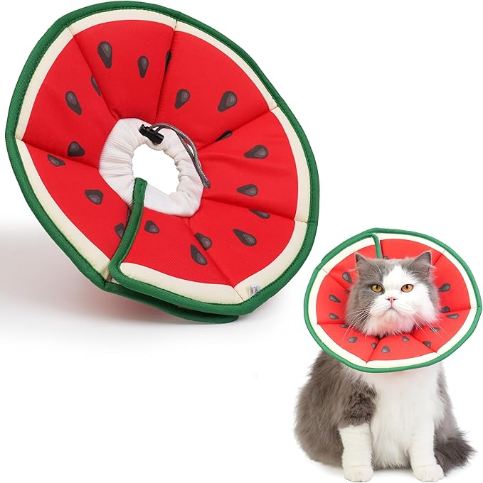 Cat Cone Collar Soft, Waterproof Cat Recovery Collar After Surgery, Adjustable Pet Donut Collar, Safety Elizabethan Collar to Prevent Licking Wounds for Kittens, Pet Cone Alternative