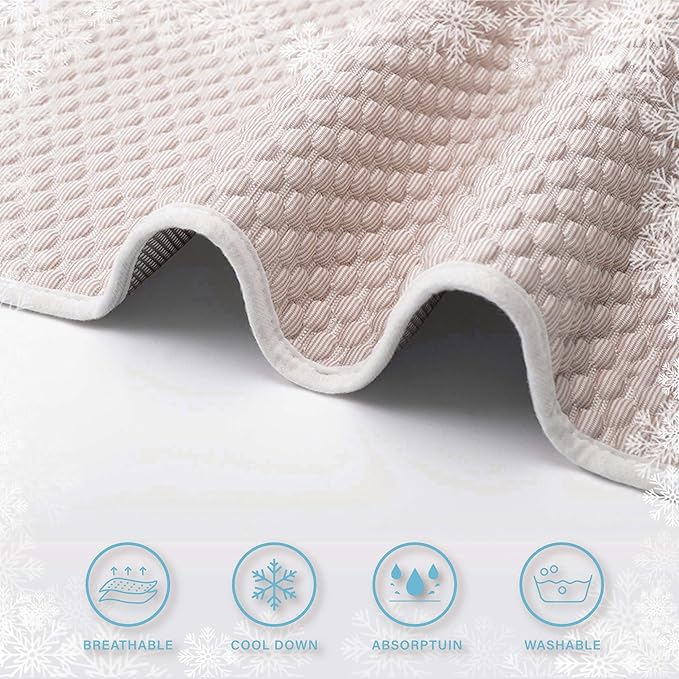 MICROCOSMOS Pet Cooling Mat & Sleeping Pad- Breathable Bubble Surface, EZ Clean. Keep Cooling for Pets, Kids and Adults in Summer.(Brown, 28" x 22")