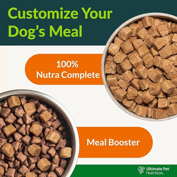 ULTIMATE PET NUTRITION Nutra Complete Freeze Dried Raw Dog Food, Veterinarian Formulated with Antioxidants, Prebiotics & Amino Acids (3 Pound, Pork)