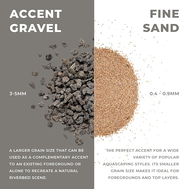 Ultum Nature Systems Controsand Vesuvius Aquarium Gravel (8L) - Versatile Substrate for Planted & Shrimp Tanks