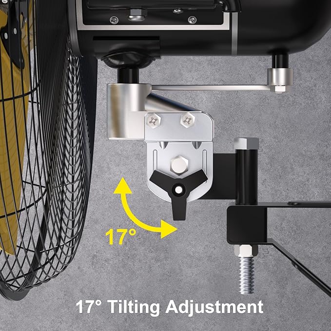 9000 CFM 24" Outdoor Oscillating Wall Fan with 2 Pack, High Velocity 3-Speed Waterproof Professional Outdoor Fan, Heavy Duty Industrial Wall Mount Fans for Commercial, Garage, Warehouse, UL Listed