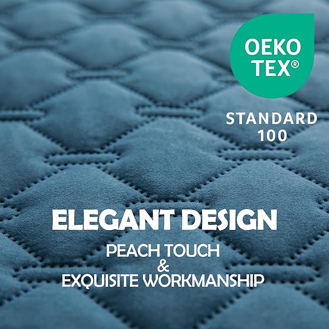 gogobunny 100% Double-Sided Waterproof Dog Bed Cover Pet Blanket Sofa Couch Furniture Protector for Puppy Large Dog Cat, Reversible (68x82 Inch (Pack of 1), Dark Blue/Light Blue)